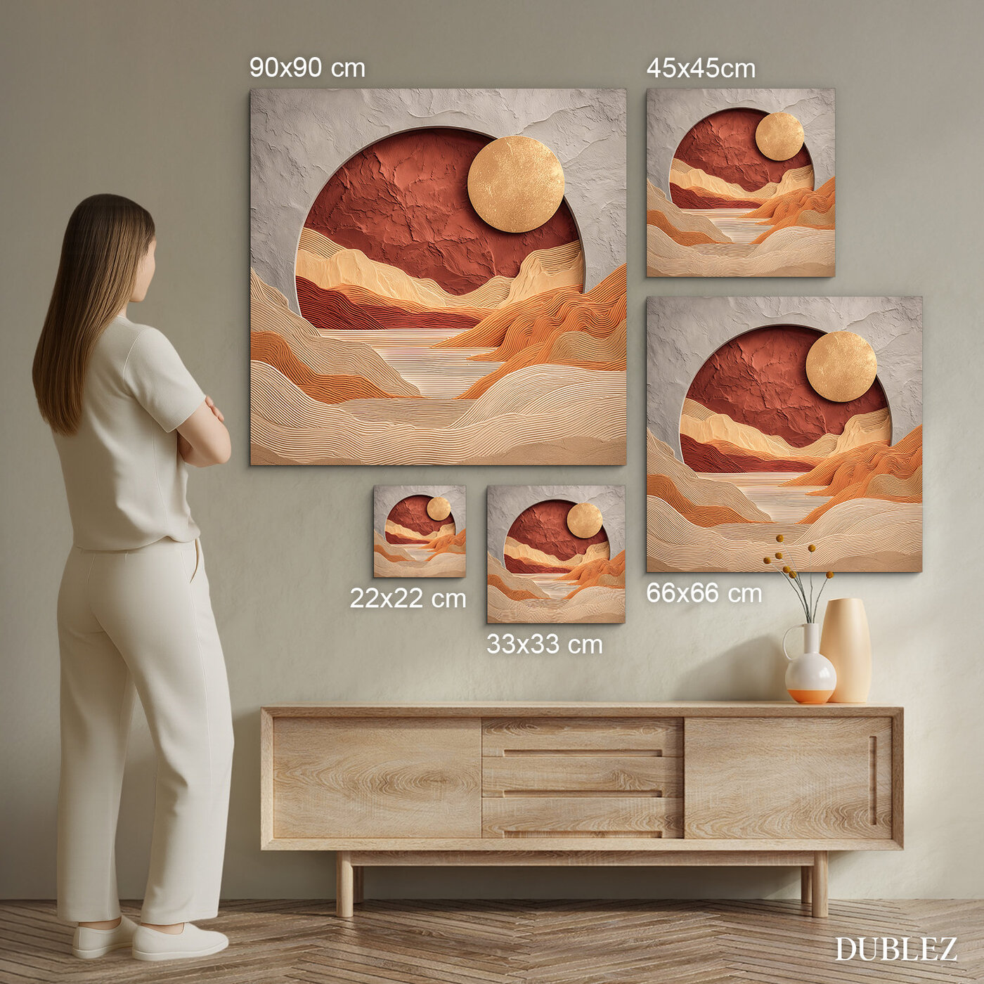 Wooden picture - Sandy sun