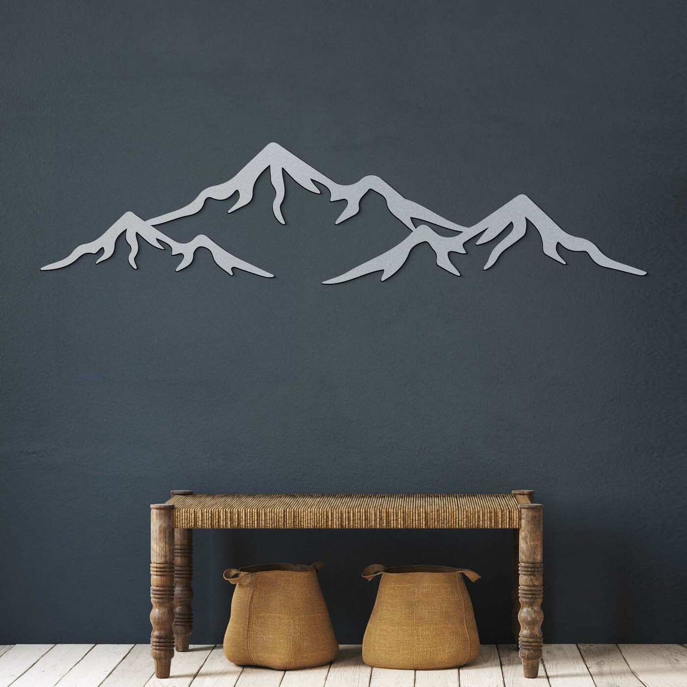 Drevený obraz - Hory | Strieborná