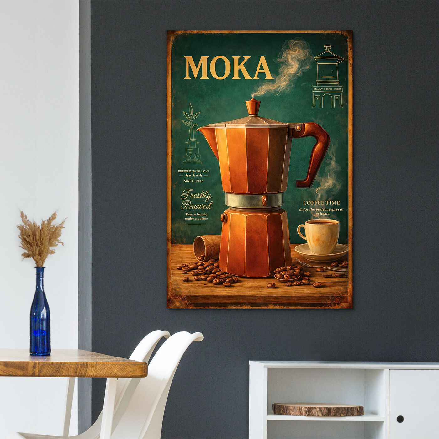Retro obraz - Moka Coffee Time