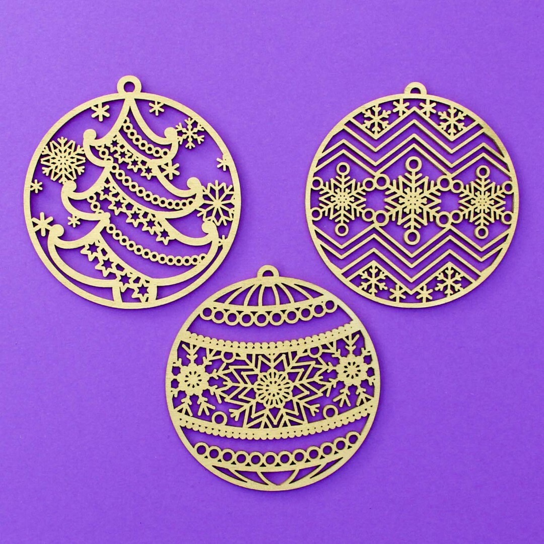 Vianočné gule - Set 3 druhy po 2 ks (6ks) | Zlatá