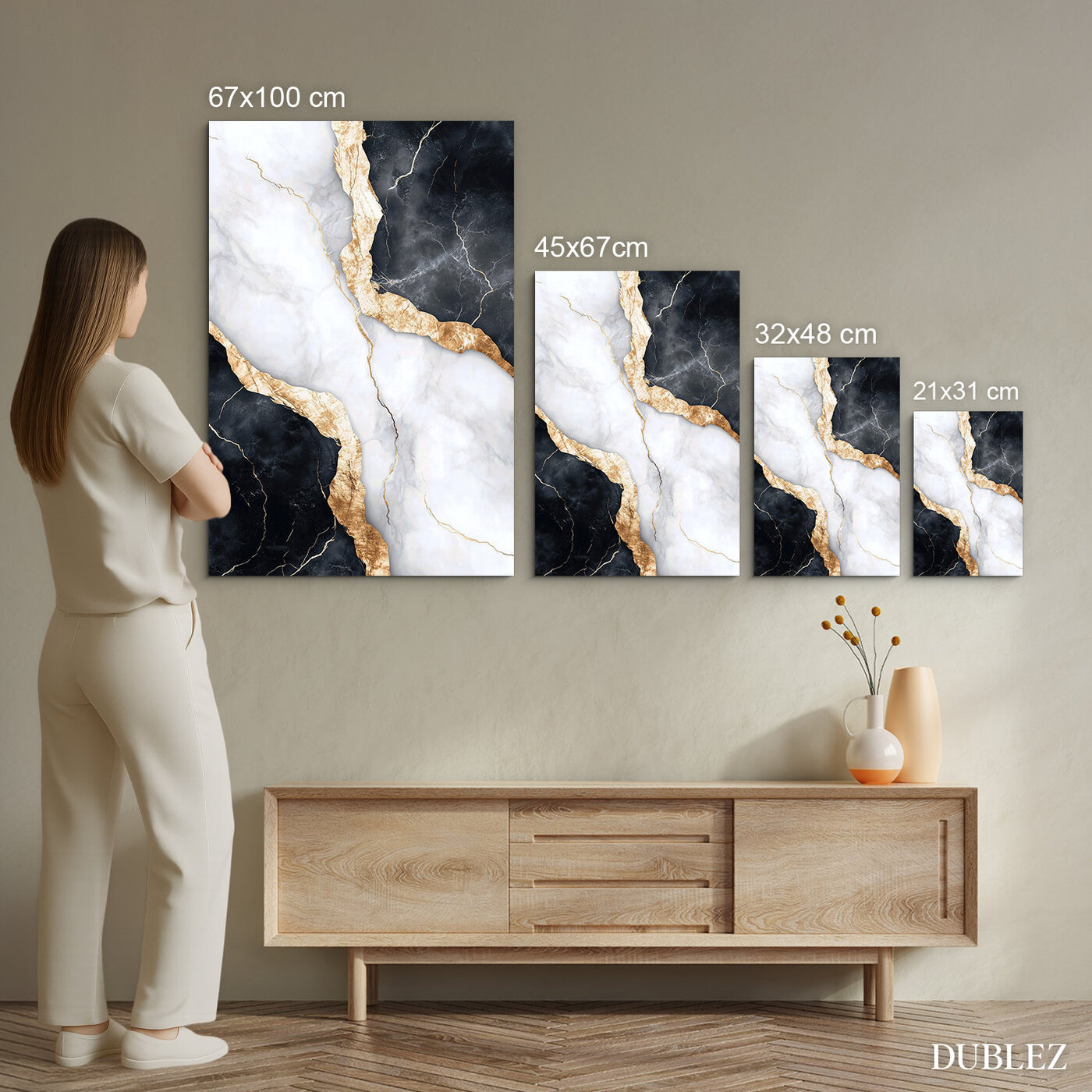 Mramorový obraz na dreve - Glamour