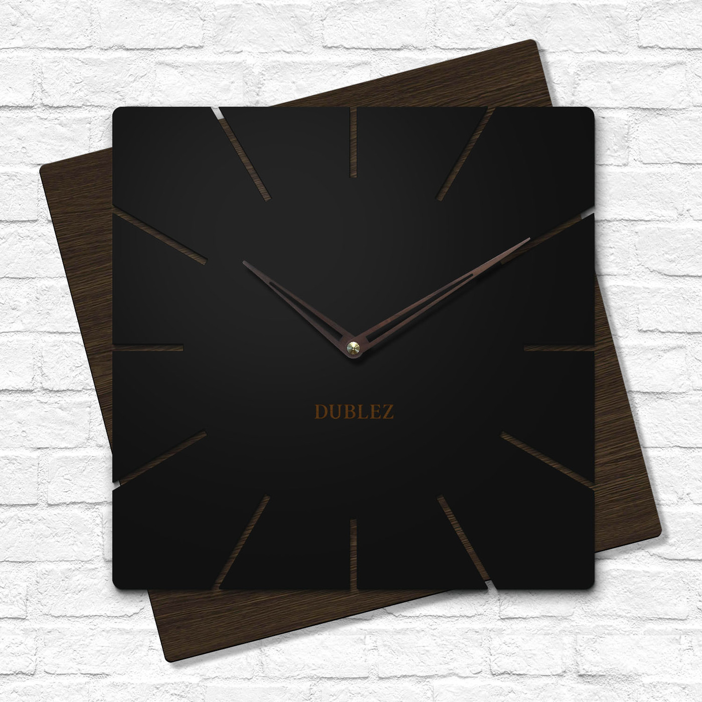 Atypické hodiny z dreva - Diagonala | Wenge