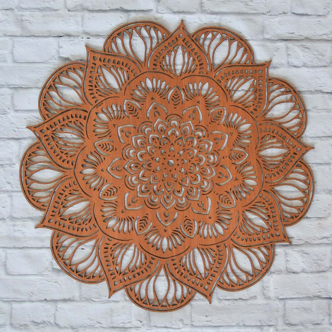 Vyrezávaná 3D Mandala - lotosový kvet | Čerešňa