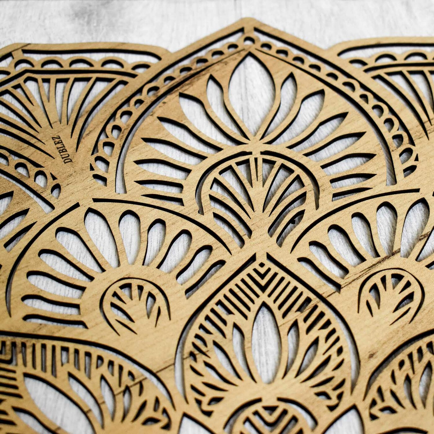 Cut-Out Wooden Mandala - Symmetry | Gold Craft Oak