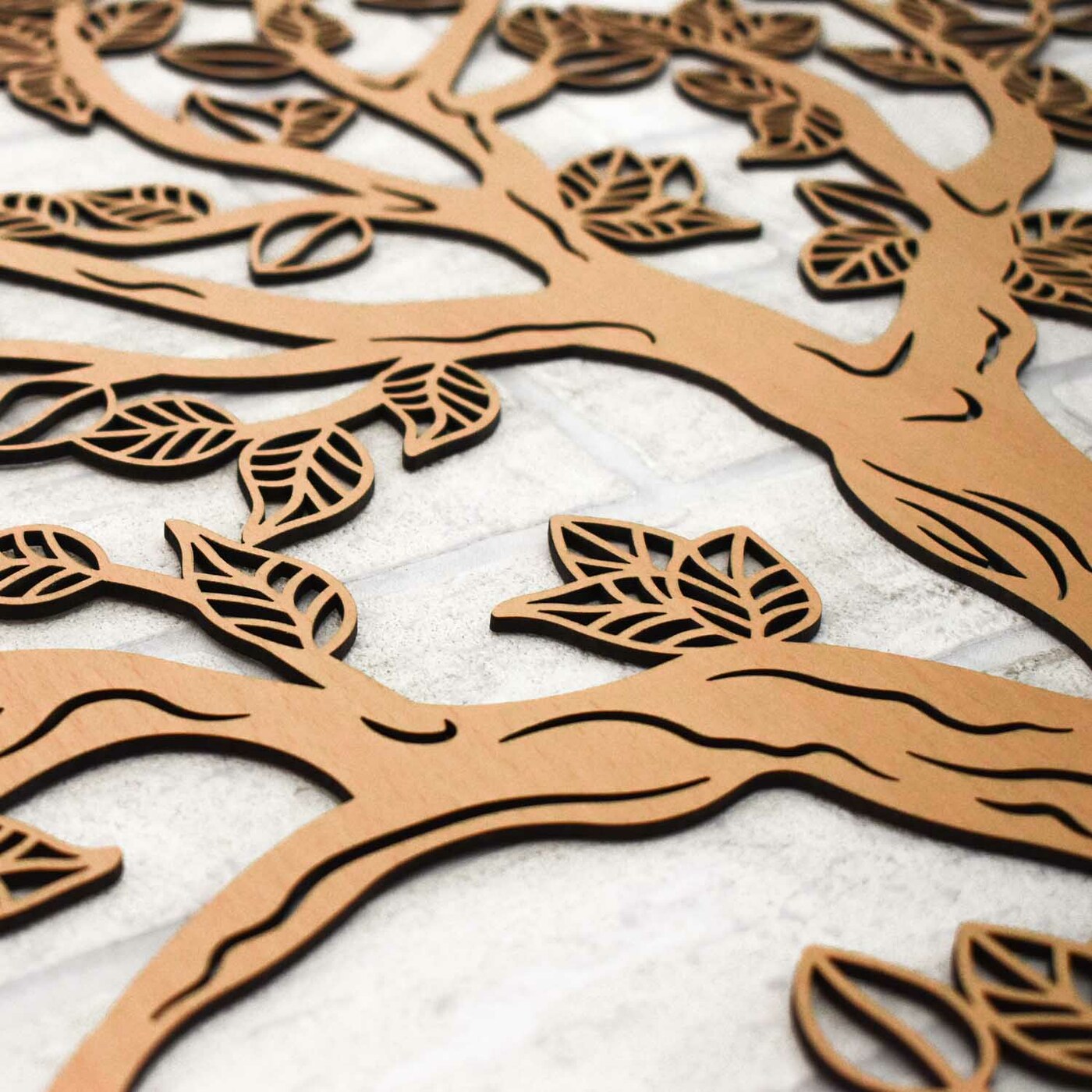 Wooden Tree of Life on the Wall - Malkuth | Beech