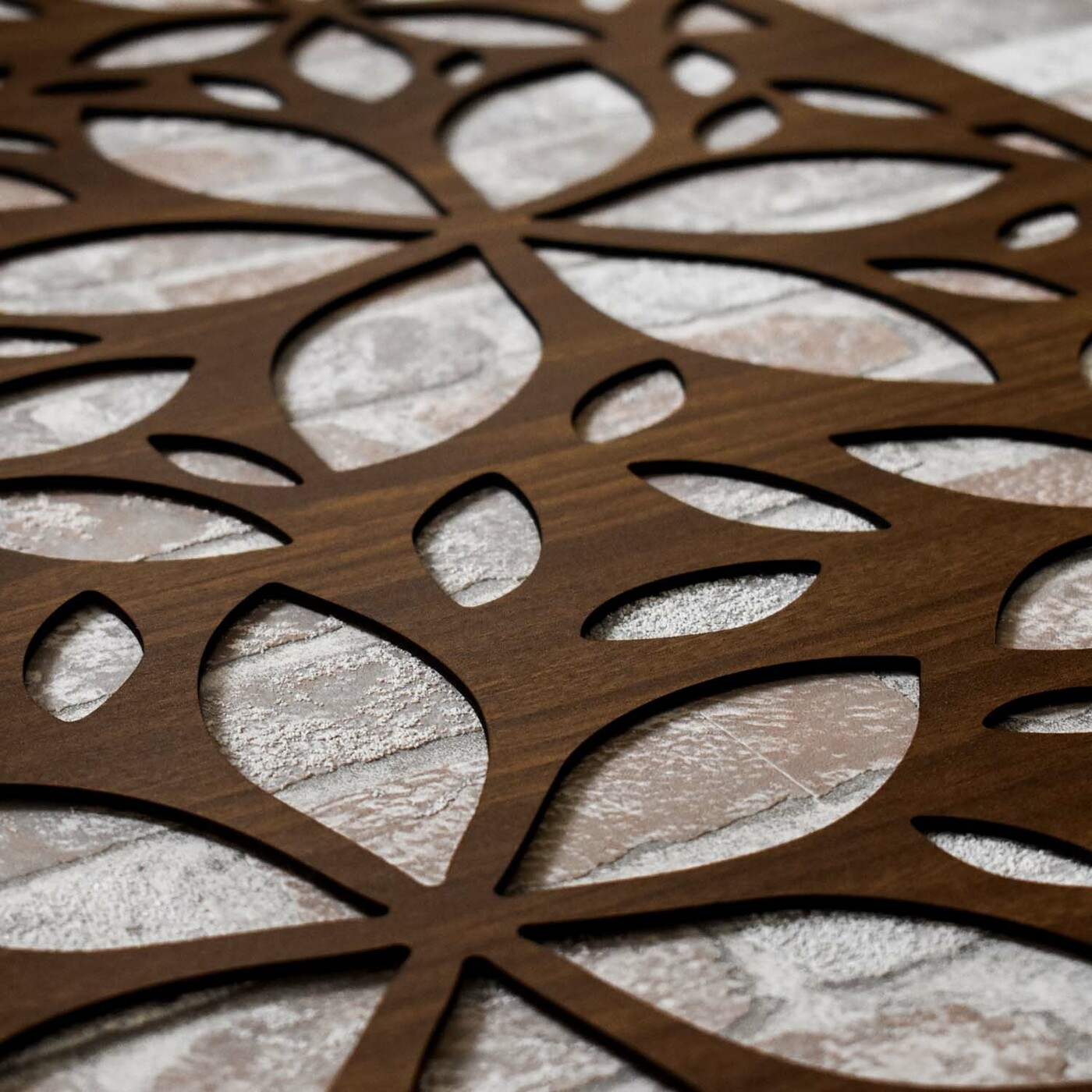Floral Panel on the Wall | Walnut