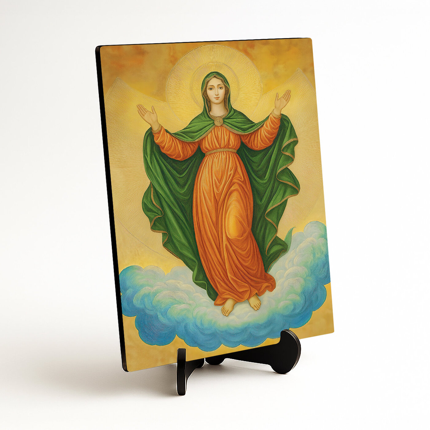 Drevený obraz - Svätá Matka Božia