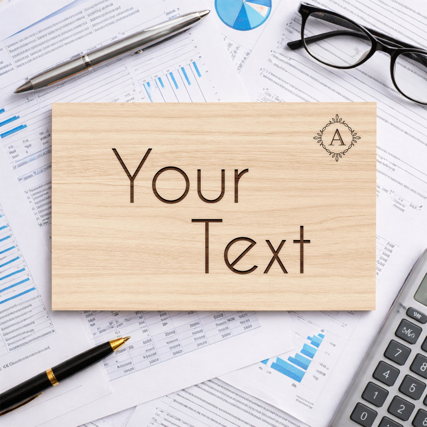 Custom plaque with logo and text