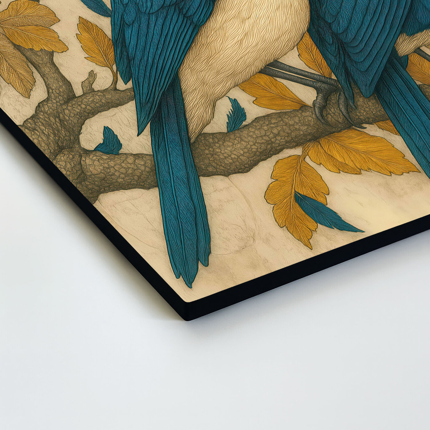 Moderný obraz vtákov - V tieni lístia