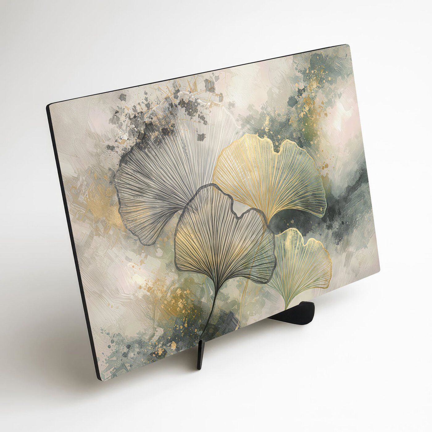 Veľký drevený obraz - Ginko Gold Panorama