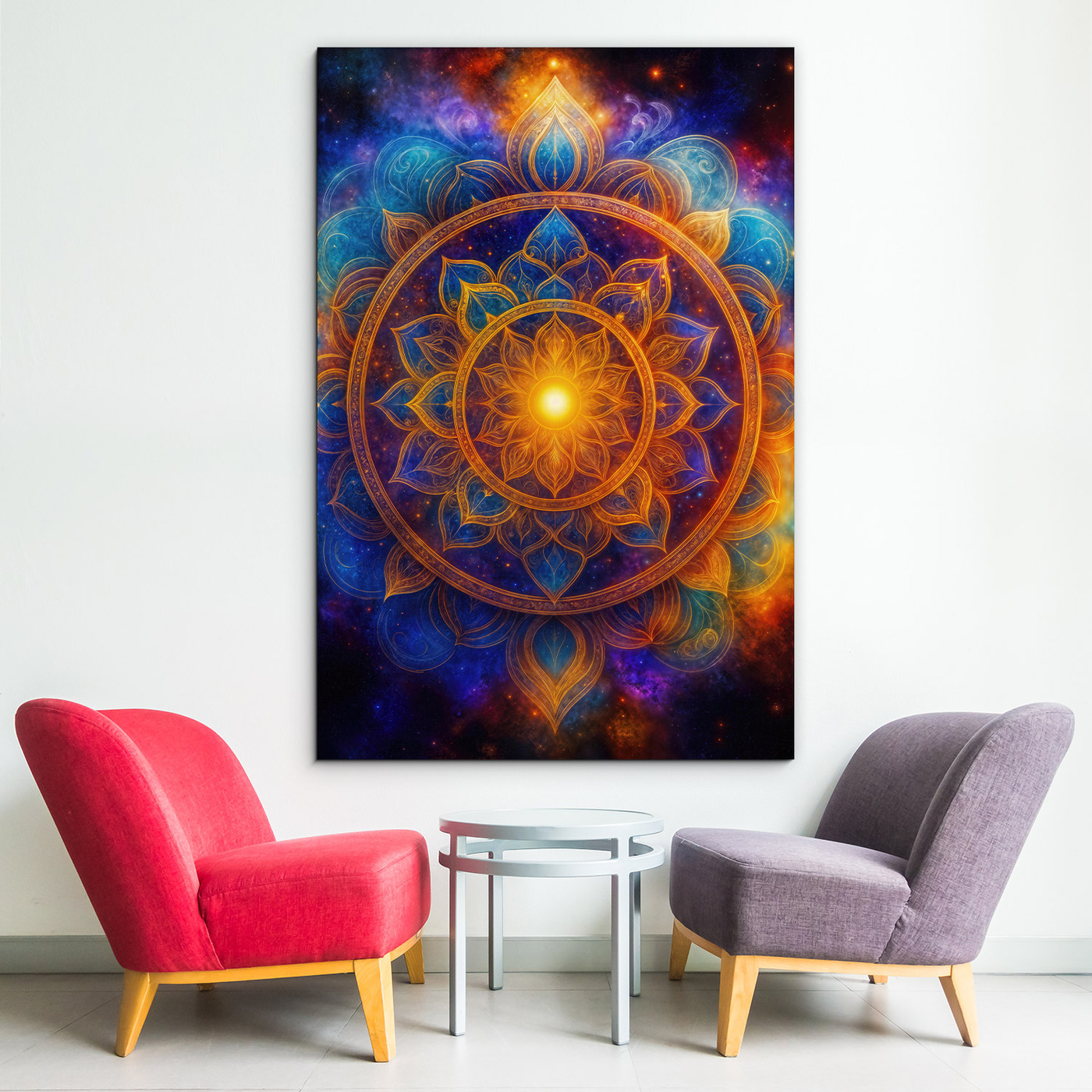 Wooden picture - Angelic mandala