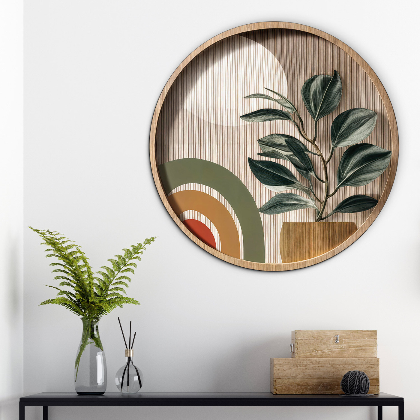 Designový obraz ze dřeva - Rostlina