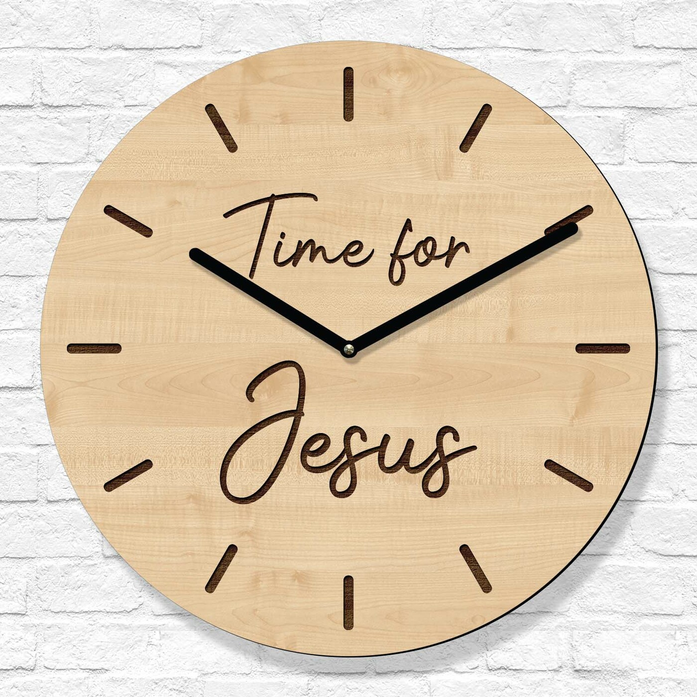 Kresťanské hodiny na stenu - Time for Jesus | Javor