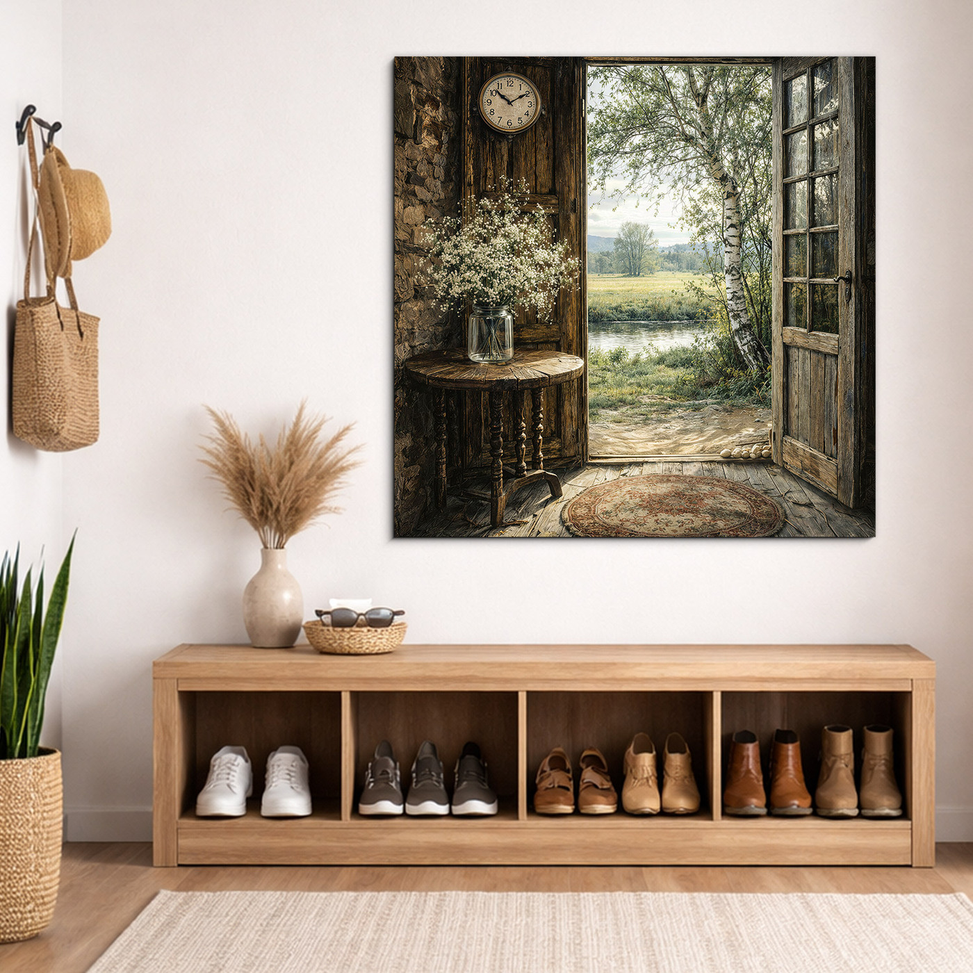 Vidiecky obraz - Jarný pokoj brezy