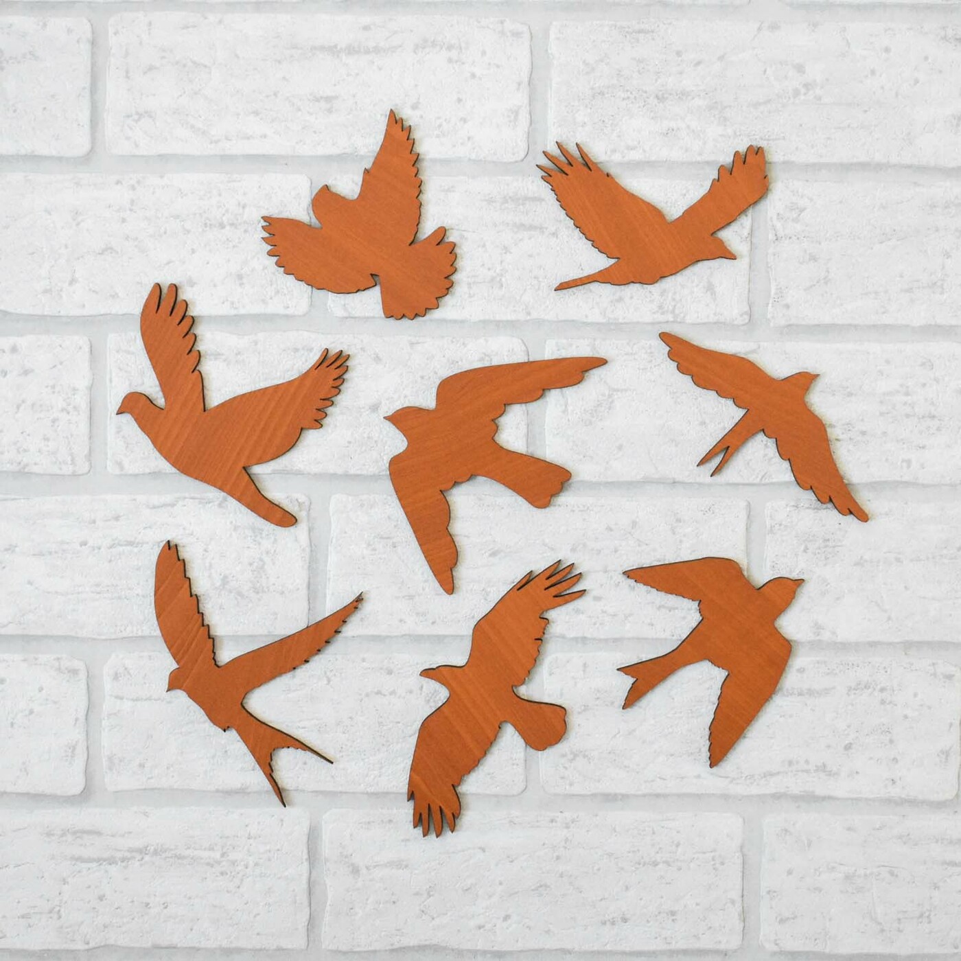 Madár dekorációk - 6 db falmatrica | Cseresznye