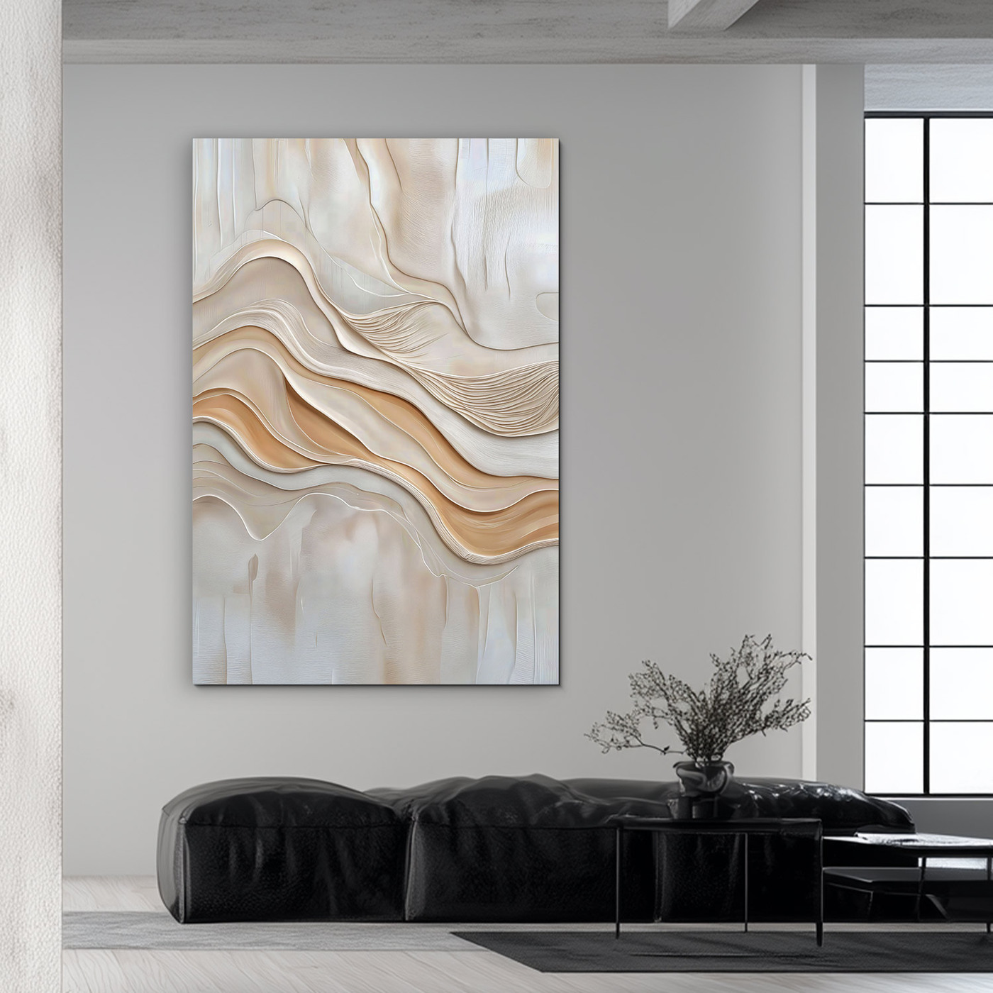 Abstract painting - Pearlescent lines
