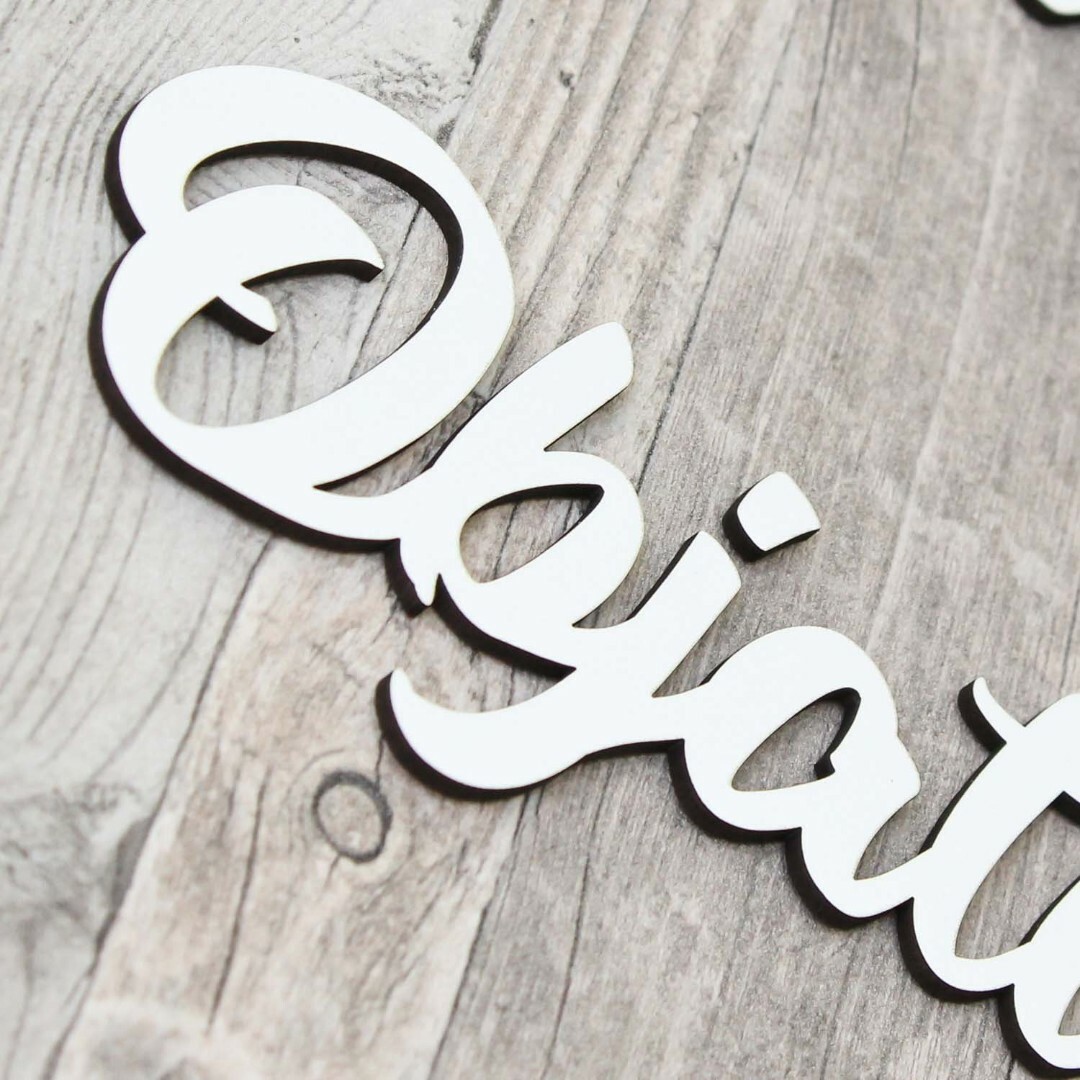 Drevený citát o domove - nálepka na stenu | Biela