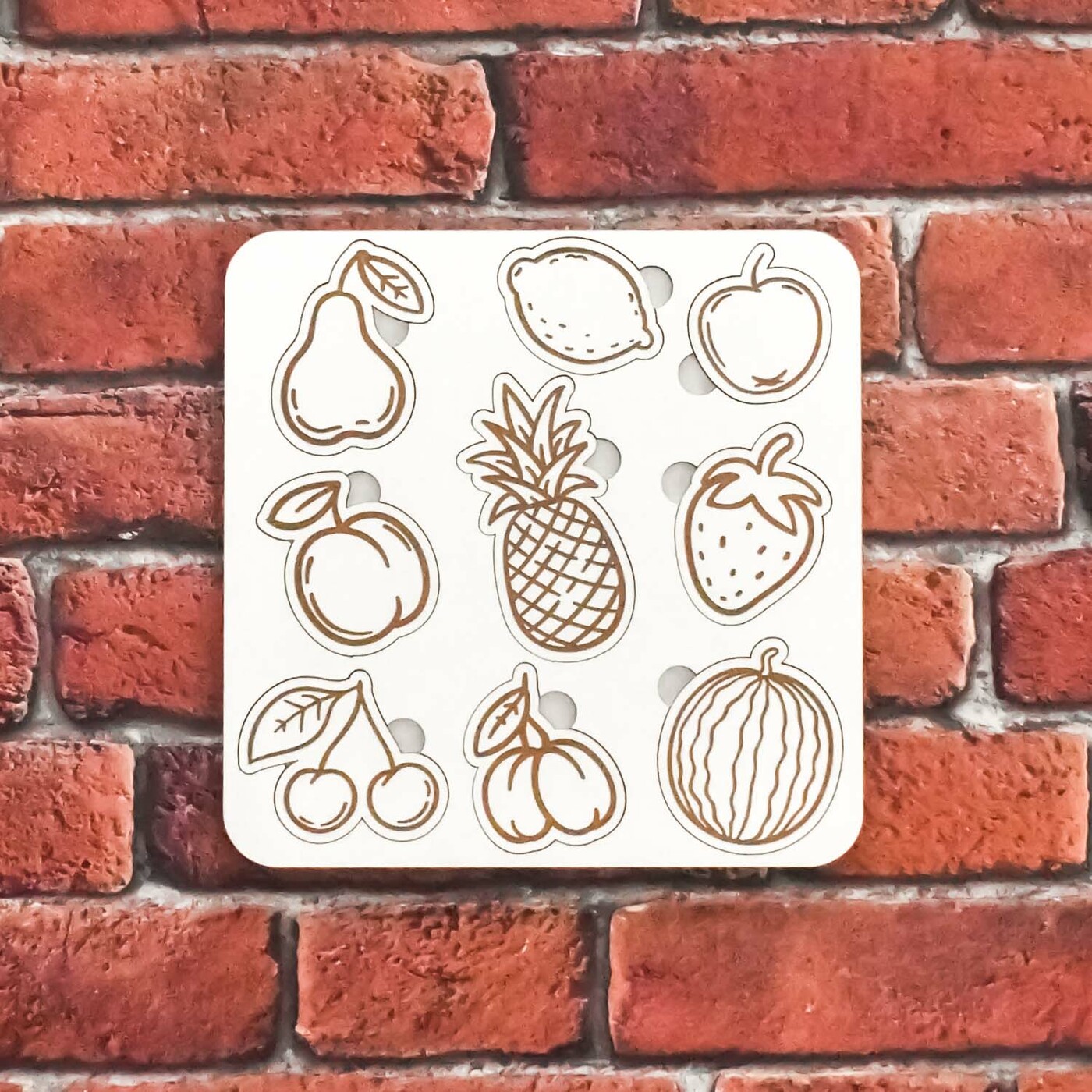 Drevená edukačná hračka - Ovocie | Biela