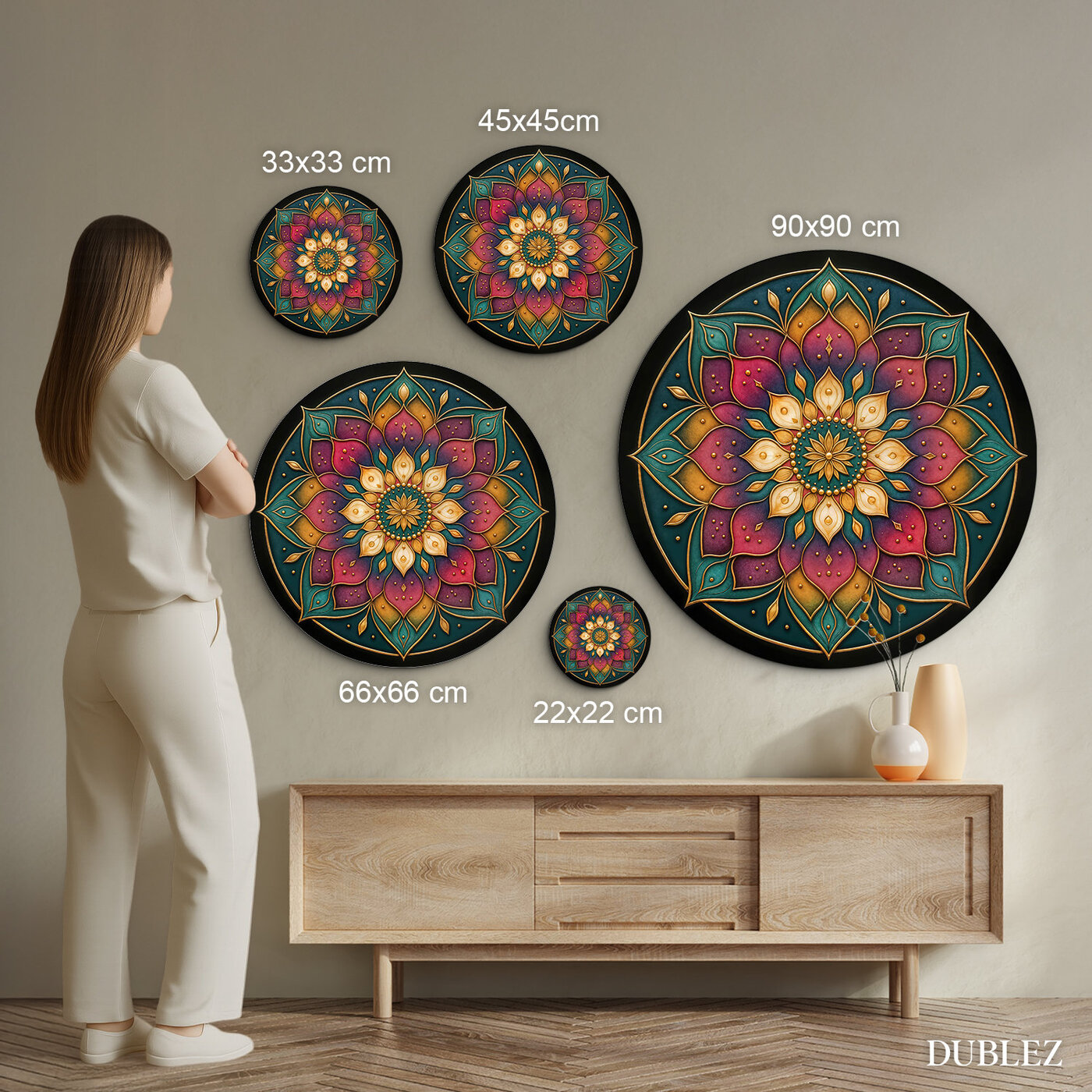 Wooden wall mandala - Inner journey