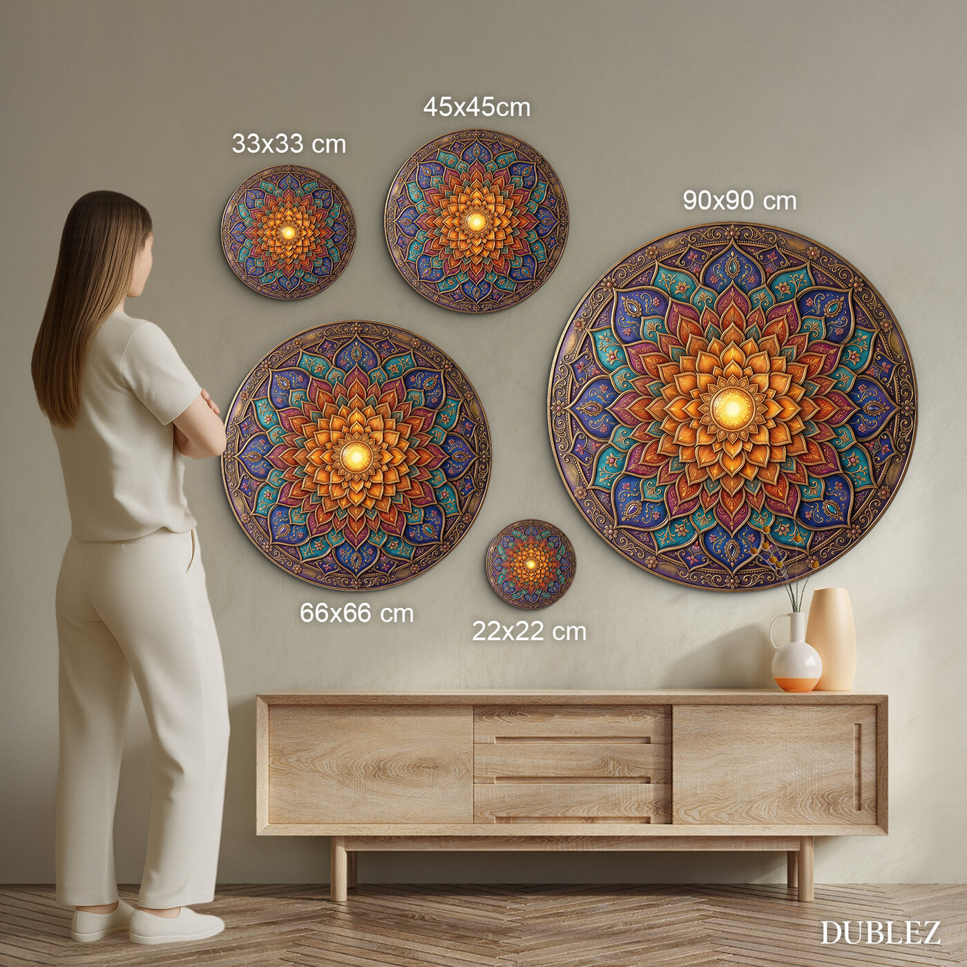 Obraz mandala - Zlatý plamen