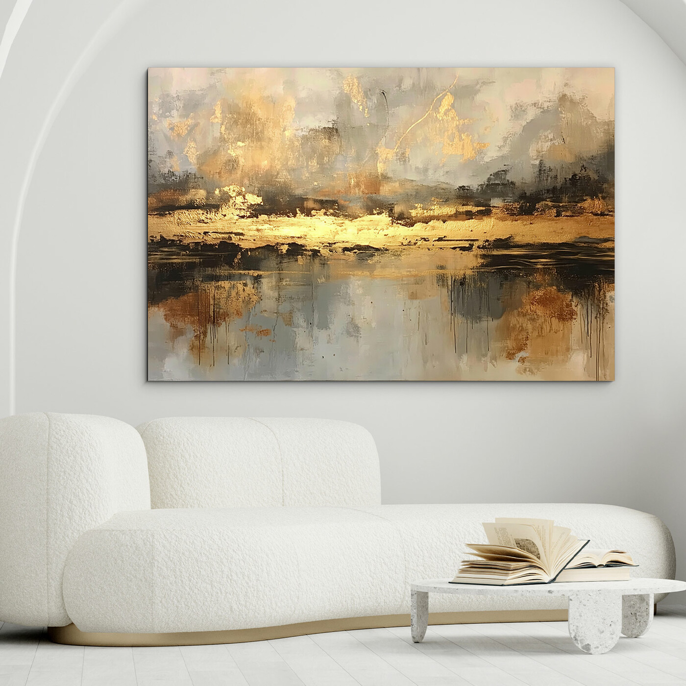Luxury abstract painting - Golden touch