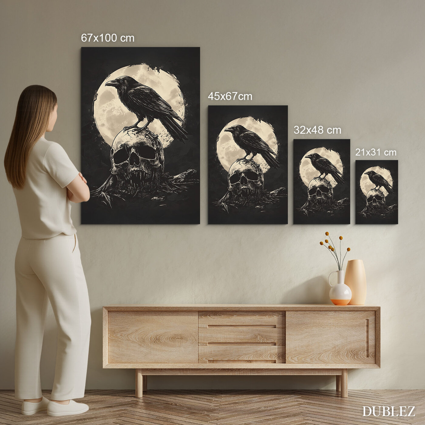 Mystical Wall Art - Black Raven