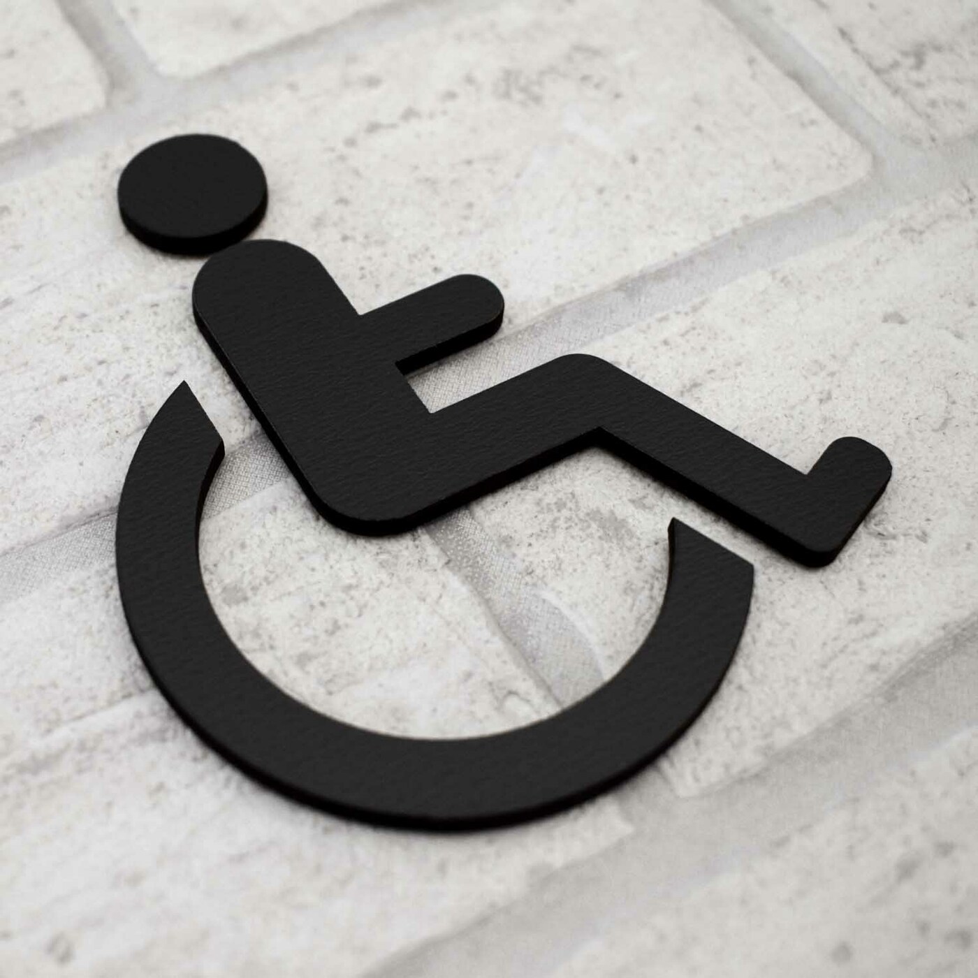Wooden Door Sign - Disabled | Black