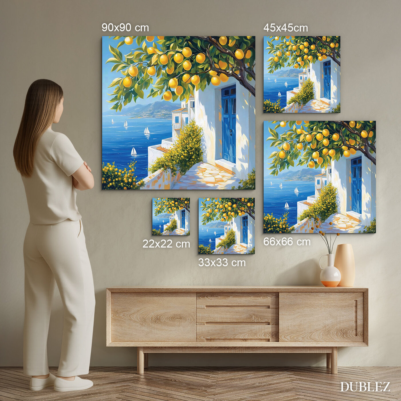 Wooden Wall Art - Mediterranean Landscape