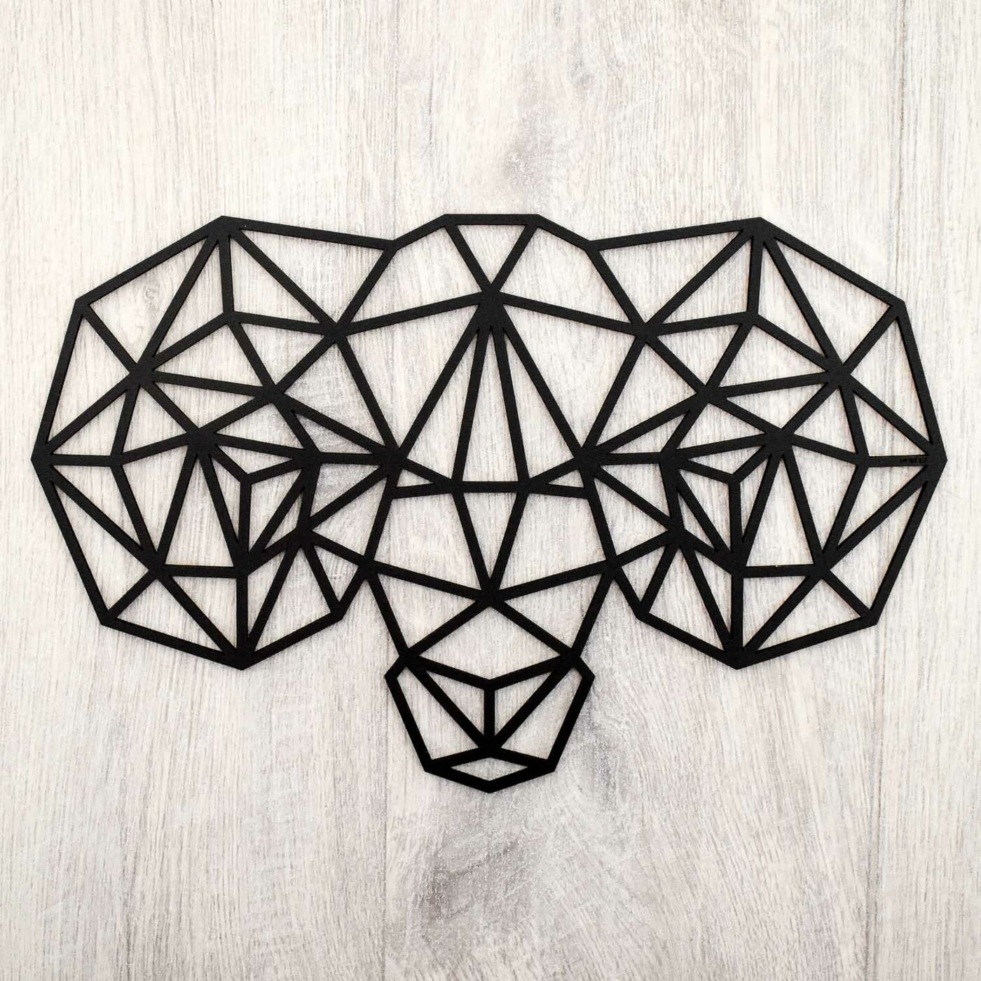 Drevený polygonálny obraz - Znamenie Baran | Čierna