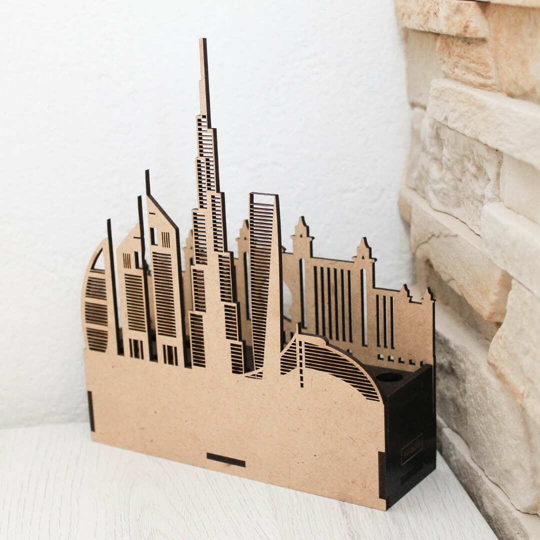 Dřevěný organizér na tužky - Dubai | Černá