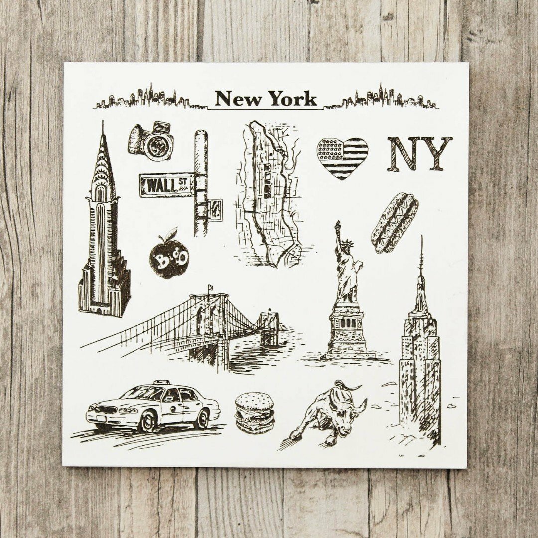 3D Wooden Wall Art - New York | White
