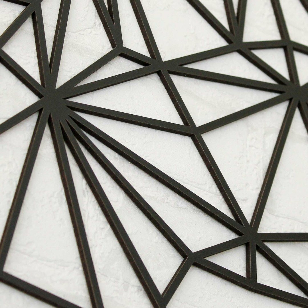 Polygonálna mapa Slovenska na stenu  | Čierna