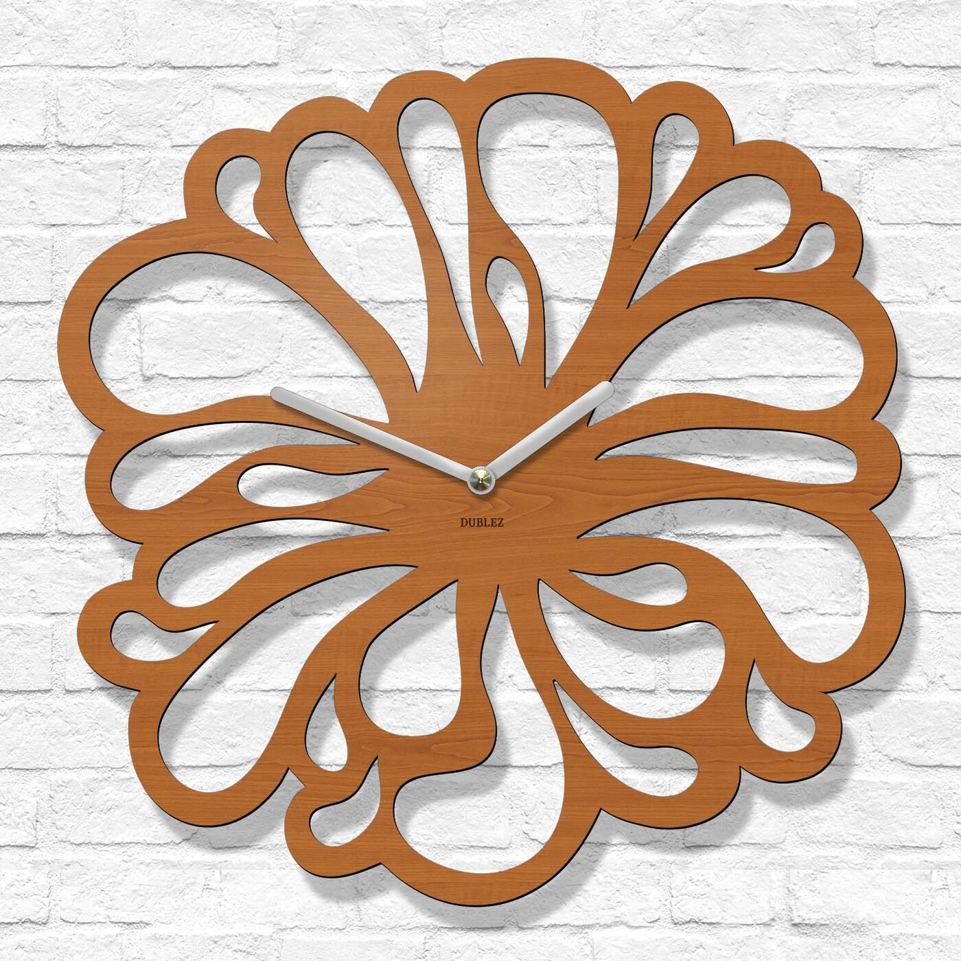 Nástěnné obrazové hodiny - Flower | Třešeň