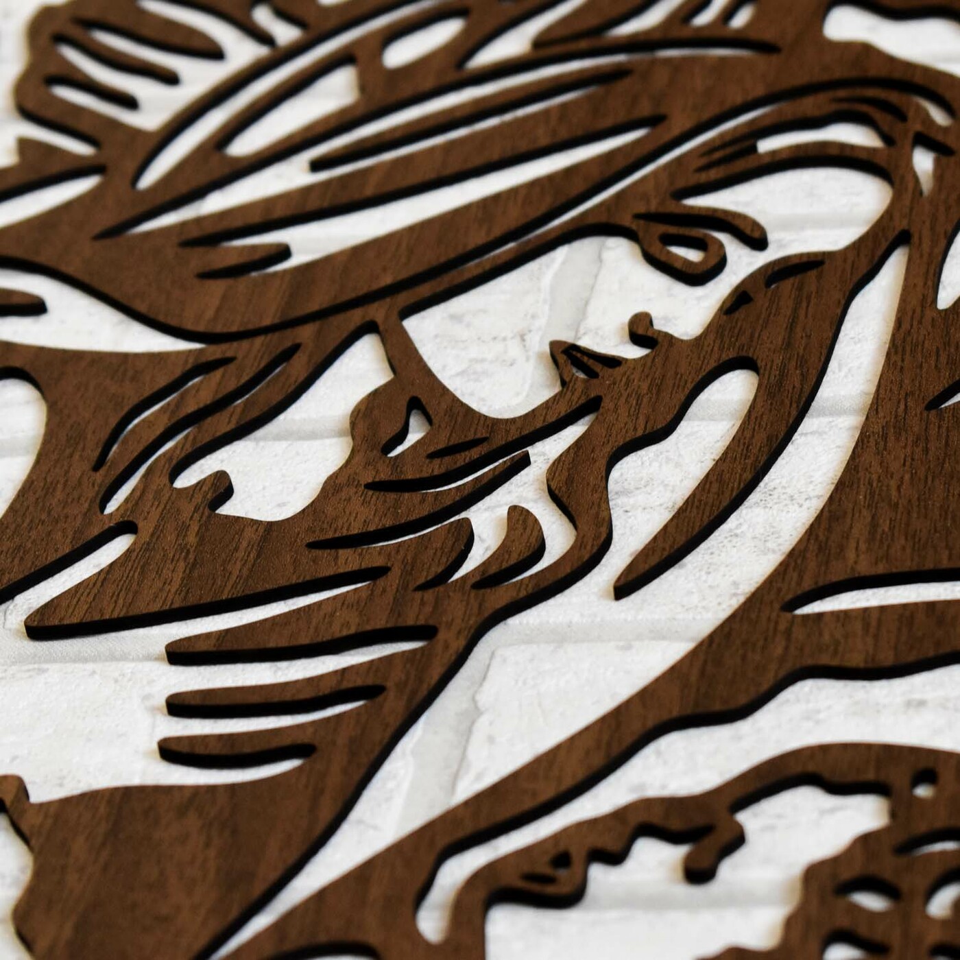 Wooden Wall Art of the Holy Family | Walnut