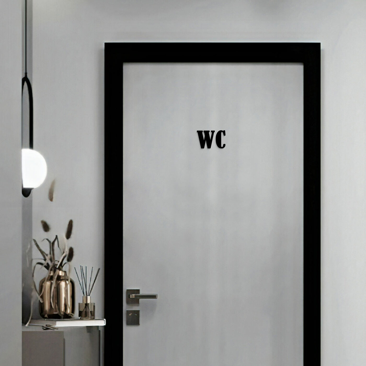 Wooden Pictogram for WC | Black