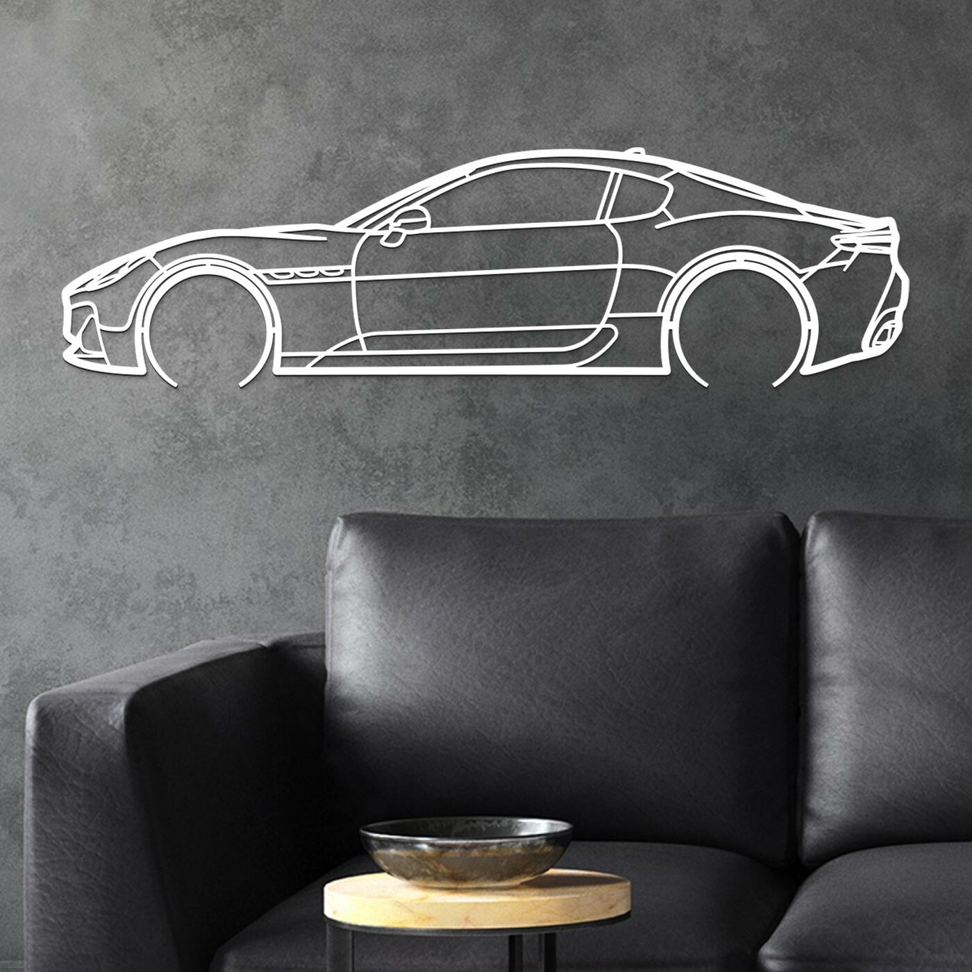 Modern Wall Art from Wood - Maserati | White