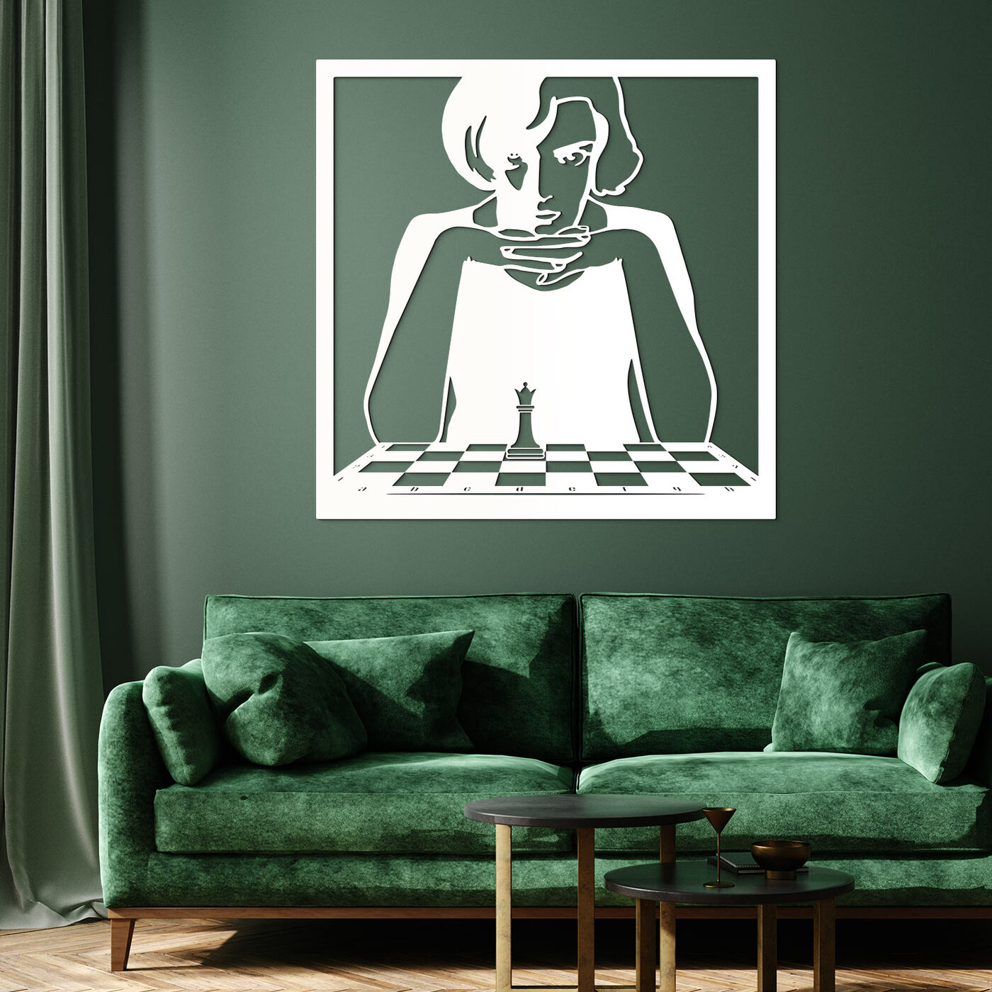 3D obraz na stenu - The Queen&#039;s Gambit | Biela