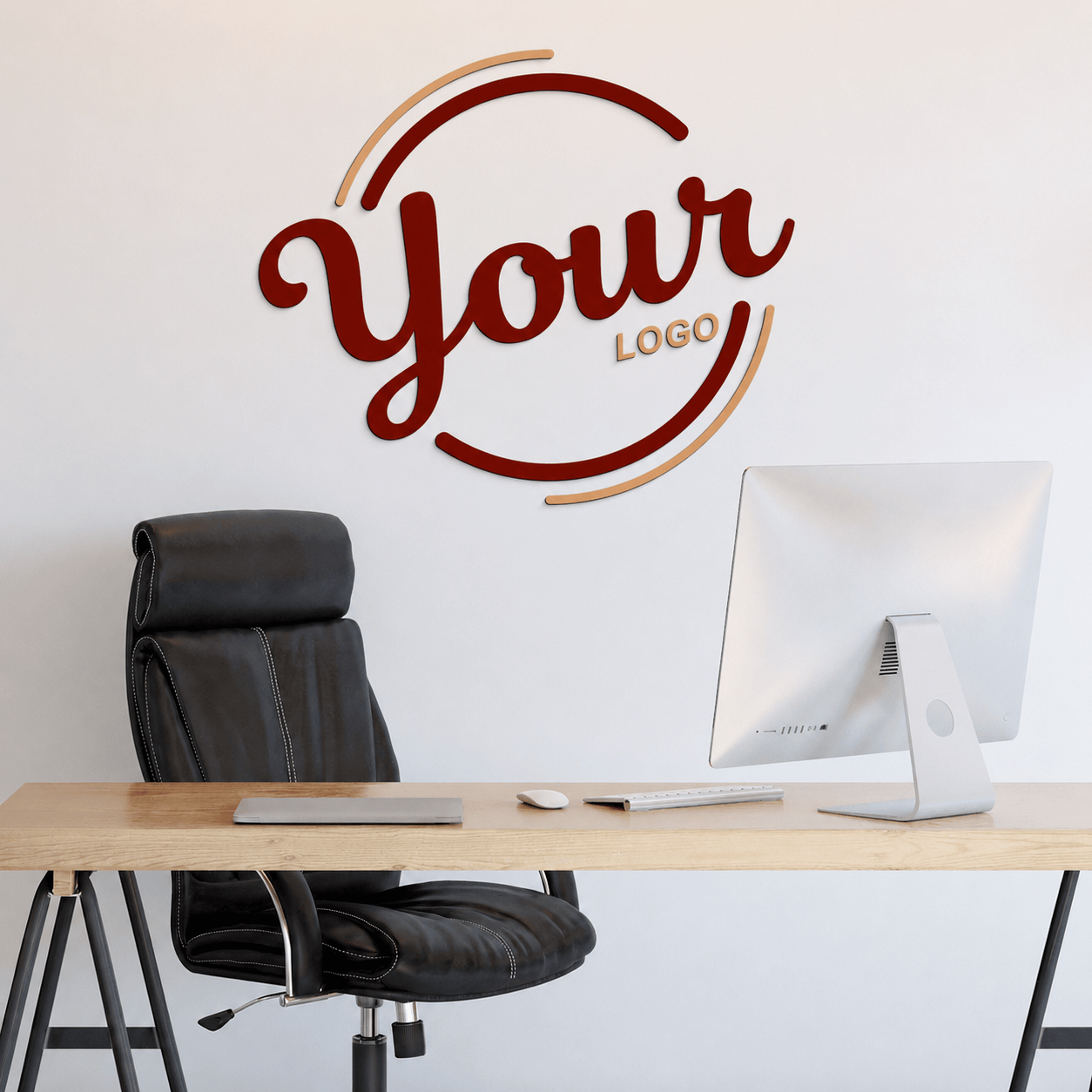 3D colored logo for the wall made of wood - custom production