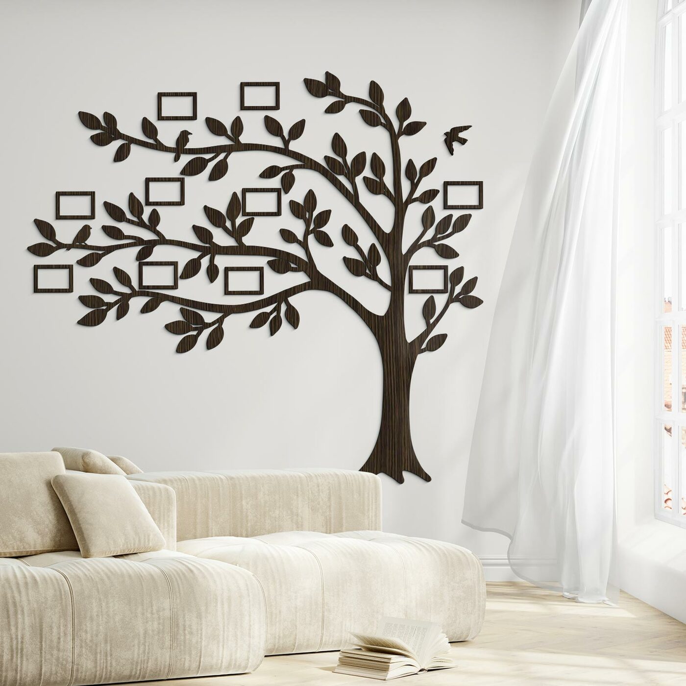 Fából készült családfa a fényképekhez | Jobb