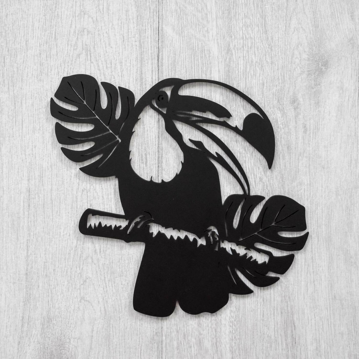 Wooden Wall Art - Toucan | Black