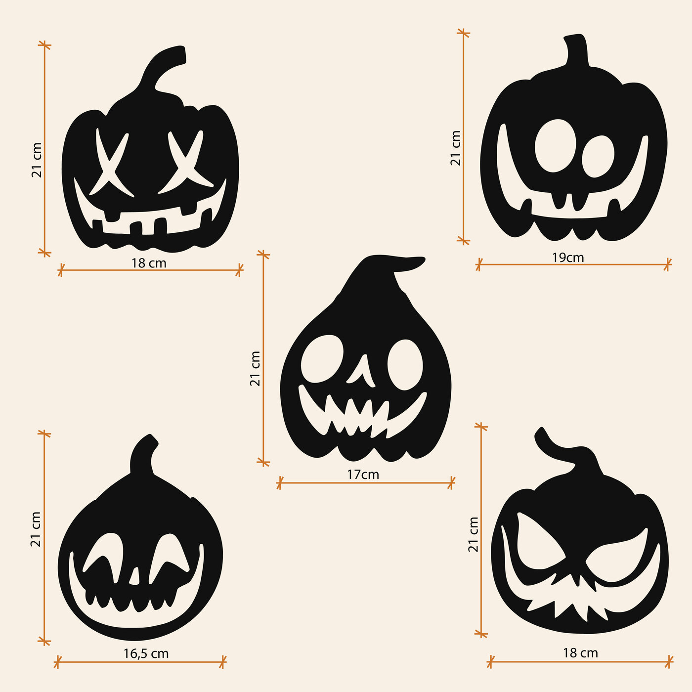 Wooden Halloween Decor - Pumpkins