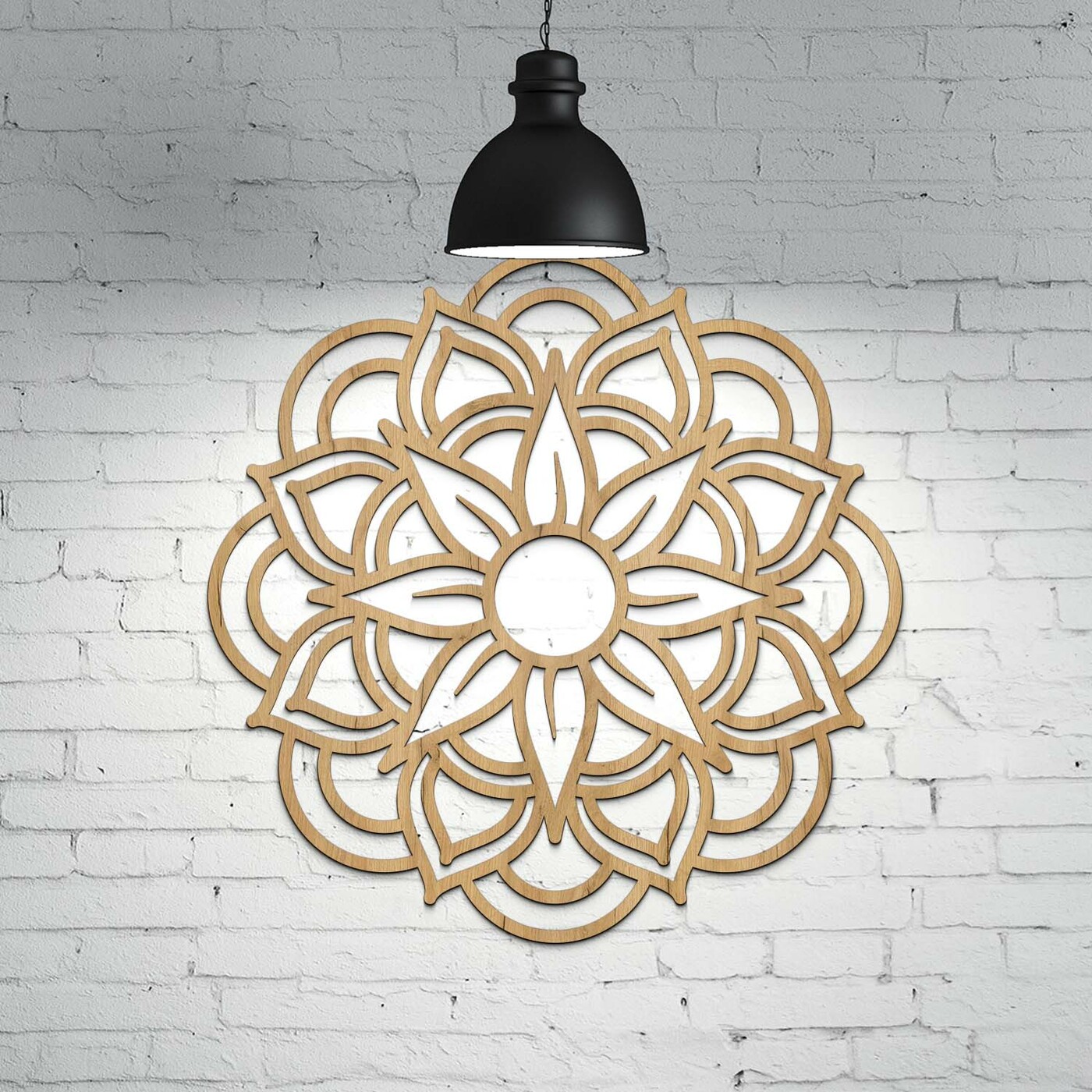 Mandala na stenu - Slnečný svit | Dub zlatý