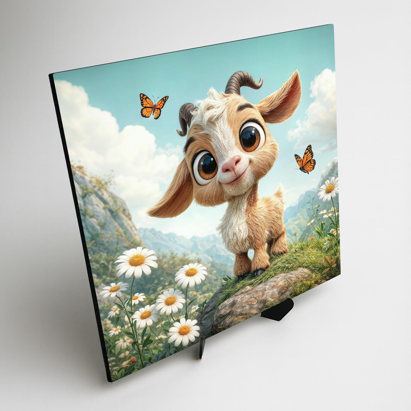 Detský farebný obraz - Kozliatko na horskej lúke