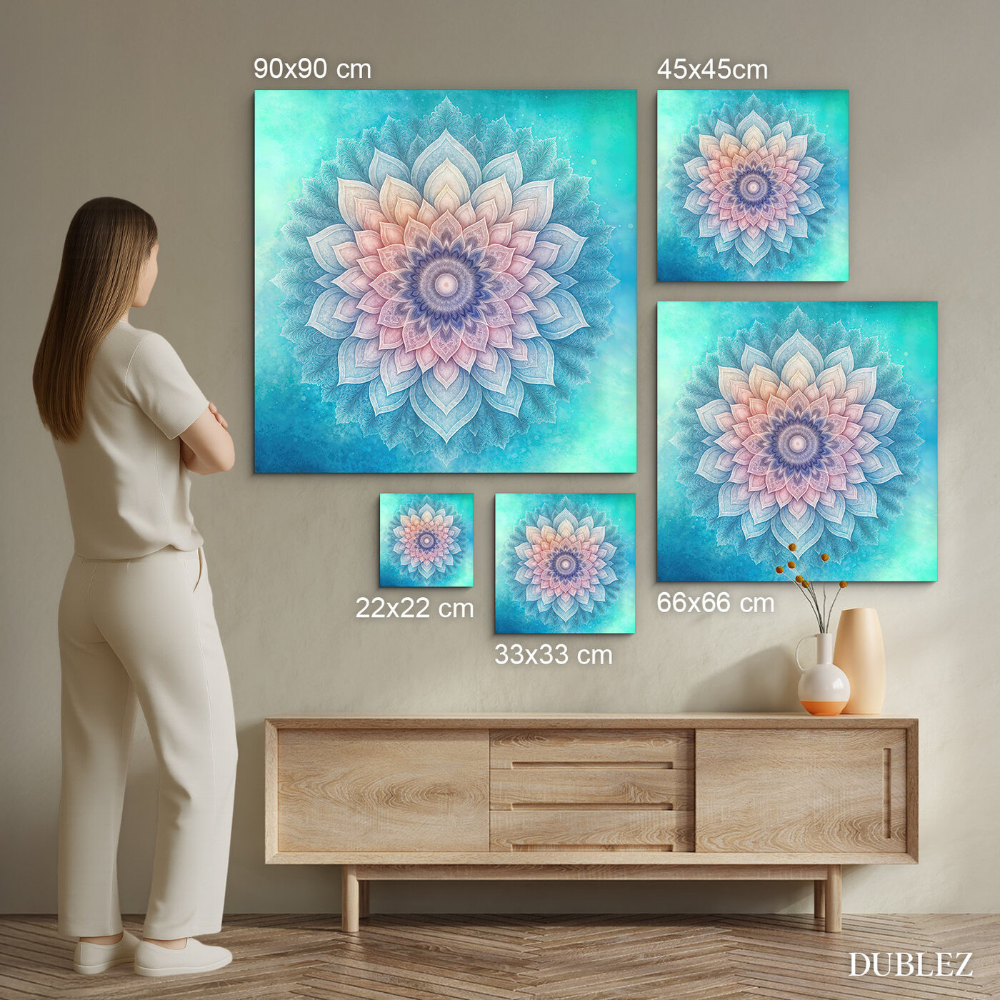 Nebeská mandala - Dřevěný obraz