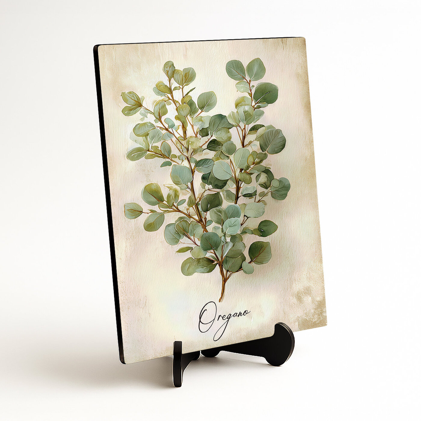 Fából készült fűszernövény kép a konyhába - Oregánó