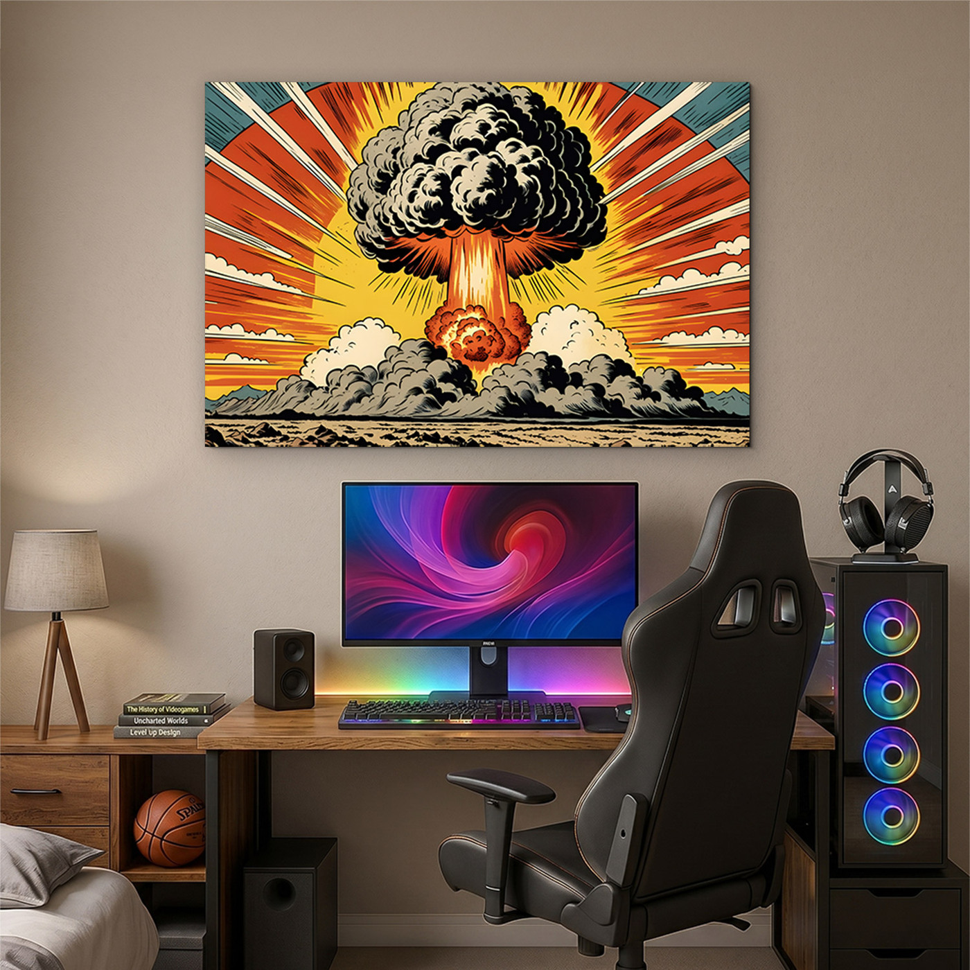 Pop art painting - Atomic mushroom