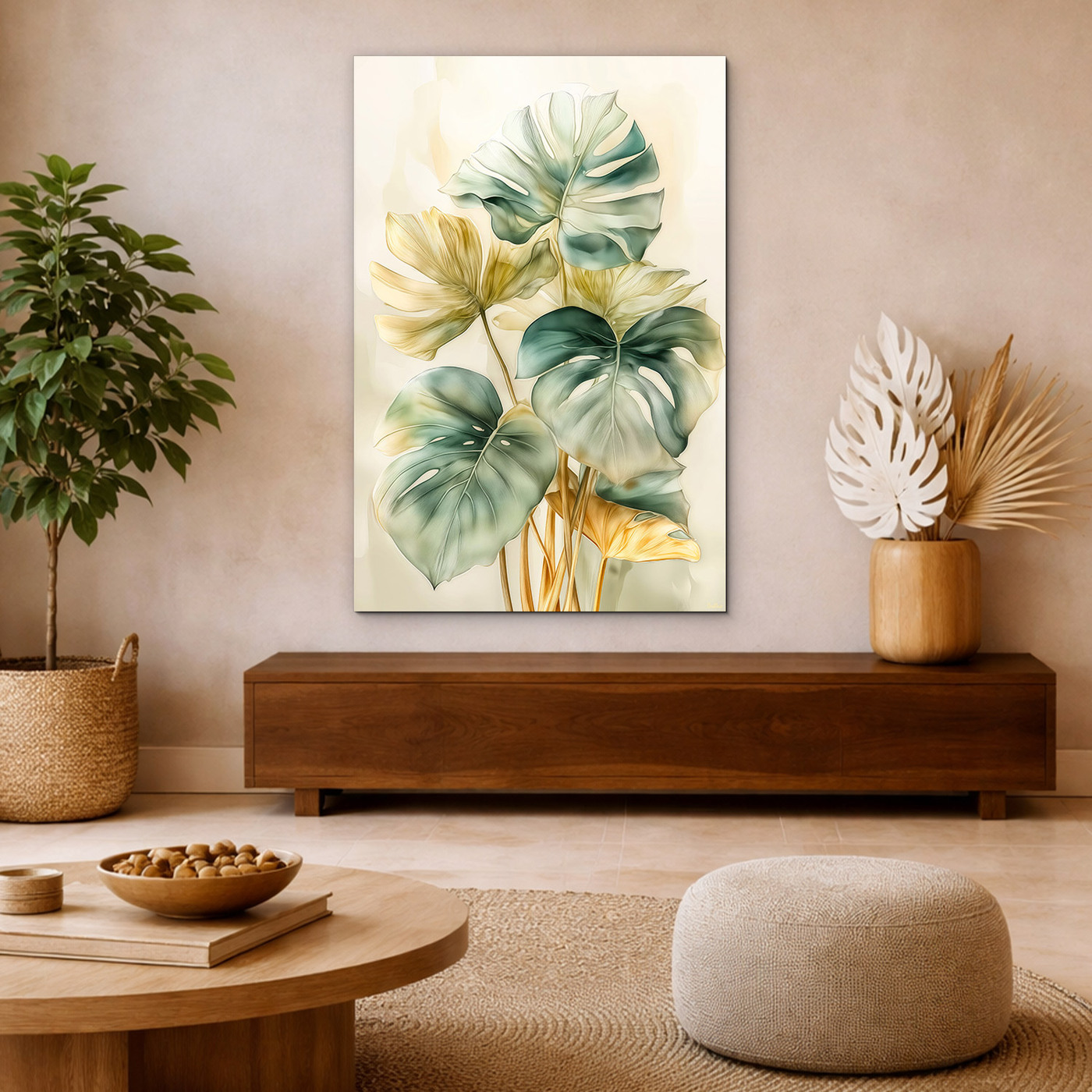 Botanical image of leaves - Monstera