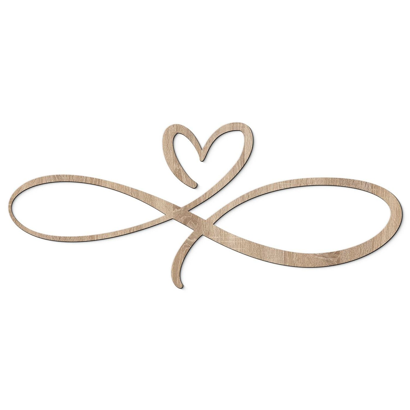 Wooden Decoration for Bedroom - Endless Love | Oak Sonoma