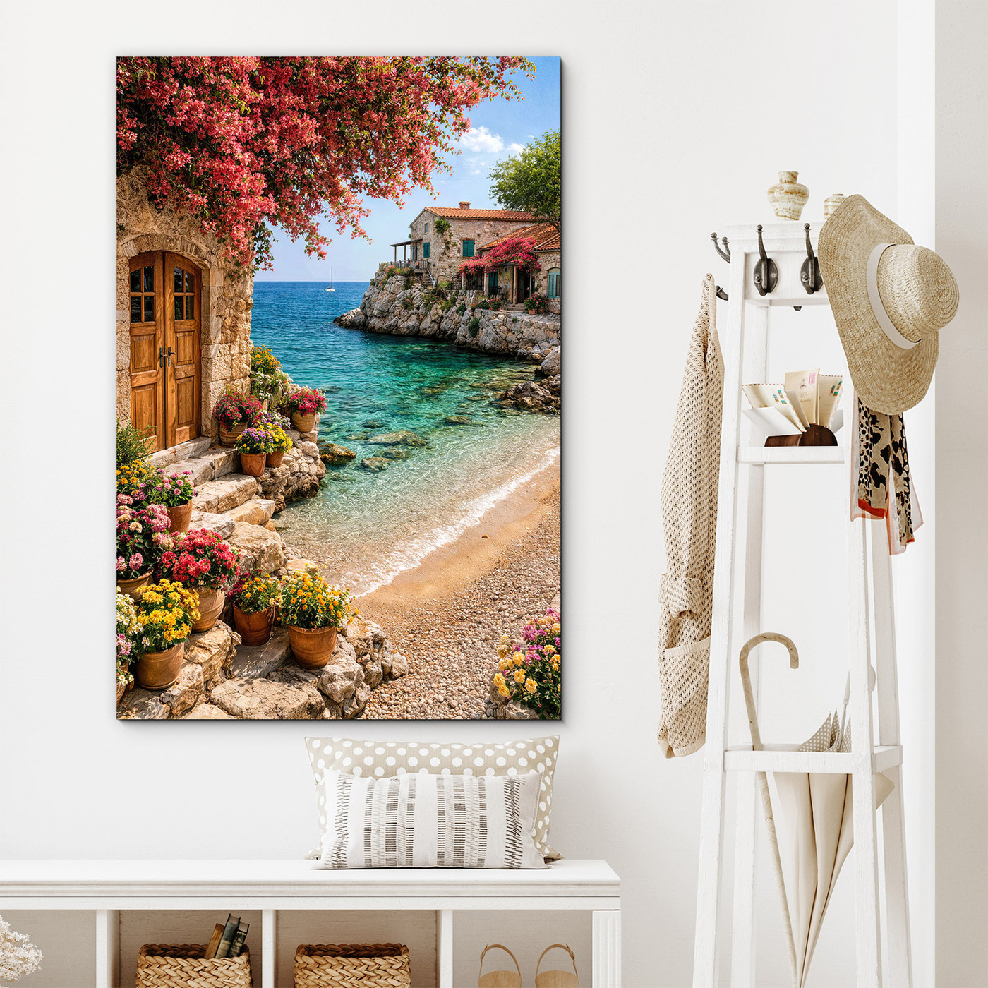 Drevený obraz - Prímorský raj