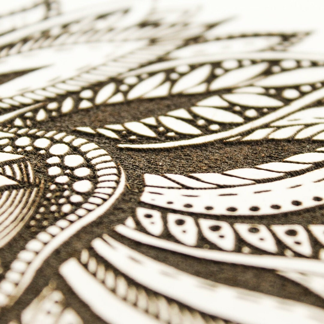 3D Wooden Engraved Wall Art - Lion | White